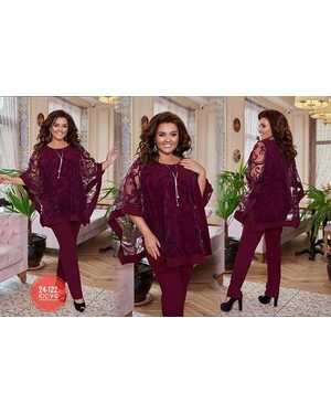 ЖЕНСКИЙ КОСТЮМ ТКАНЬ КРЕПУН + ГИПЮР