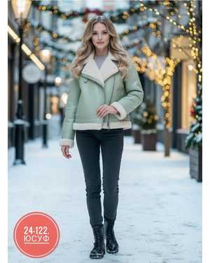 ДУБЛЕНКА ТКАНЬ ЭКОКОЖА ВНУТРИ МЕХ