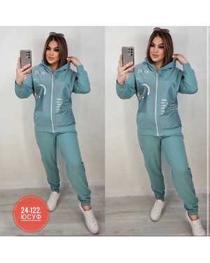 ЖЕНСКИЙ КОСТЮМ ДВОЙКА ТКАНЬ ТРИКОТАЖ