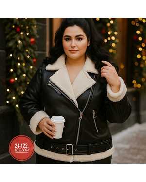 ДУБЛЁНКА ТКАНЬ ЭКОКОЖА, ИСКУССТВЕННЫЙ МЕХ