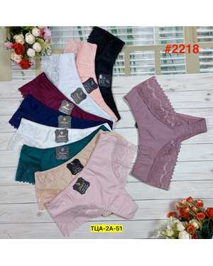 Женские трусики. Состав: Полиамид, эластан. В упаковке 6шт один размер разные цвета