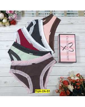 Женские трусики. Состав: Хлопок, эластан. В упаковке 5шт один размер разные цвета