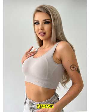 Женский топ с поролоном. Состав : Полиэстер, эластан