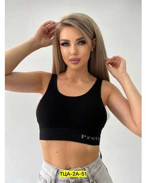 Женский топ с поролоном. Состав : Полиэстер, эластан