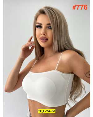 Женский топ с поролоном. Состав : полиамид, эластан