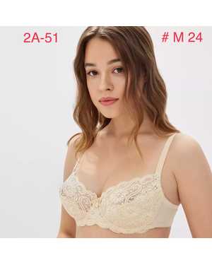 Женский Бюстгальтер полу поролон с косточками Состав: 93% Полиамид, 7% Эластан