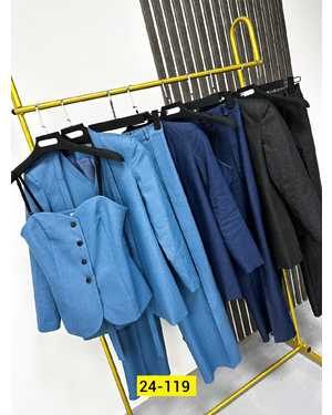 ЖЕНСКИЙ КОСТЮМ ТРОЙКА ТКАНЬ ДЖИНС