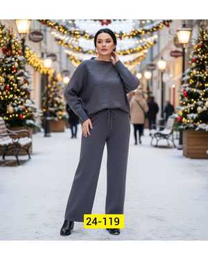 ЖЕНСКИЙ КОСТЮМ ДВОЙКА ТКАНЬ ВЯЗКА