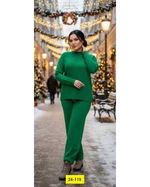 ЖЕНСКИЙ КОСТЮМ ДВОЙКА ТКАНЬ ВЯЗКА