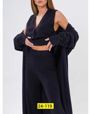 ЖЕНСКИЙ КОСТЮМ ТРОЙКА ТКАНЬ ВЯЗКА