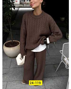 ЖЕНСКИЙ КОСТЮМ ДВОЙКА ТКАНЬ ВЯЗКА