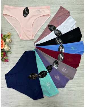 Женские трусики. В упаковке 10шт один размер, разные цвета