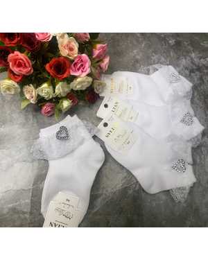 Детские носочки с рюшами и жемчугом упаковка 10пар