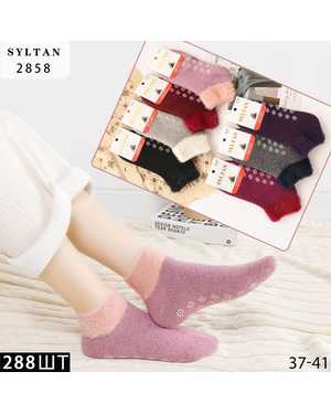 Махровые женские носки с тормозами Состав: Ангора 50% Соболь 35% Размер: 37-41 Цена за упаковку 12 пар