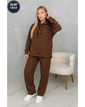 Спортивный костюм леопардовый Размеры: (L:46-48) (XL:50-52) (XXL:54-56)! Материал: флис с начёсом