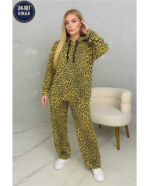 Спортивный костюм леопардовый Размеры: (L:46-48) (XL:50-52) (XXL:54-56)! Материал: флис с начёсом
