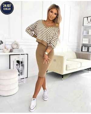 ЖЕНСКИЙ КОСТЮМ ДВОЙКА ТКАНЬ ЛАПША