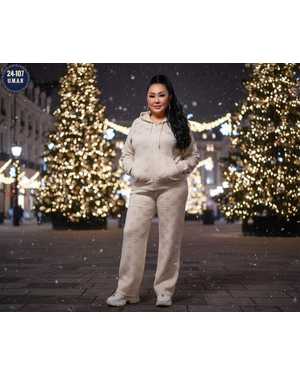 ЖЕНСКИЙ КОСТЮМ ДВОЙКА ТКАНЬ КАШЕМИР С СТРАЗАМИ