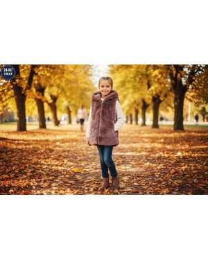 ЖИЛЕТКА ТКАНЬ ИСКУССТВЕННЫЙ МЕХ