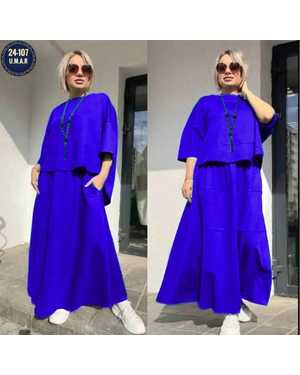 ЖЕНСКИЙ КОСТЮМ ДВОЙКА ТКАНЬ ЛЁН ХБ