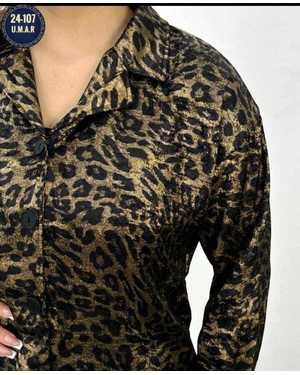 РУБАШКА ТКАНЬ ТРИКОТАЖ ЛЯПАРД