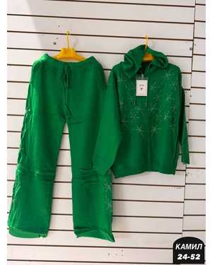 ЖЕНСКИЙ КОСТЮМ ДВОЙКА ТКАНЬ КАШЕМИР С СТРАЗАМИ