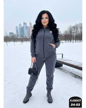 ЖЕНСКИЙ КОСТЮМ ДВОЙКА ТКАНЬ БАМБУК С НАЧЁСОМ