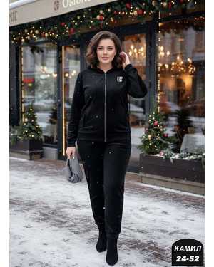 ЖЕНСКИЙ КОСТЮМ ДВОЙКА ТКАНЬ БАМБУК С НАЧЁСОМ