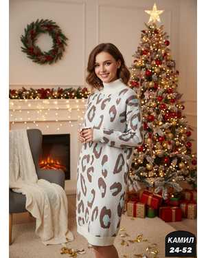 ПЛАТЬЕ ТКАНЬ КАШЕМИР + ШЕРСТЬ ВЯЗАНЫЙ