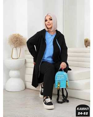 ЖЕНСКИЙ КОСТЮМ ТРОЙКА В РАЗМЕР ТКАНЬ ТРЕХНИТКА НА ФЛИСЕ