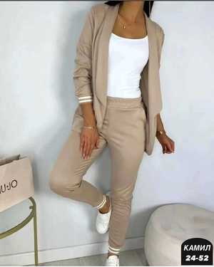 ЖЕНСКИЙ КОСТЮМ ДВОЙКА ТКАНЬ ТРИКОТАЖ