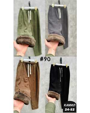 ШТАНЫ ТКАНЬ ПЛОТНЫЙ ВЕЛЬВЕТ С ГУСТЫМ МЕХОМ