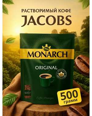 Якобс Монарх кофе растворимый в 500-гр