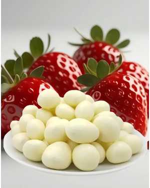 Драже из сушеной клубники в белой шоколадной глазури 500гр