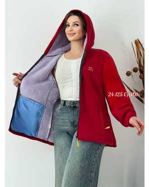 ТОЛСТОВКА ТКАНЬ ФЛИС С МЕХОМ