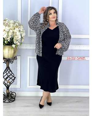 ПЛАТЬЕ С ПИДЖАЧКОМ ТКАНЬ КРЕП ШИФОН