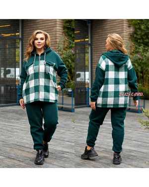 ЖЕНСКИЙ КОСТЮМ ДВОЙКА ТКАНЬ ФЛИС С НАЧЁСОМ + КАШМИР