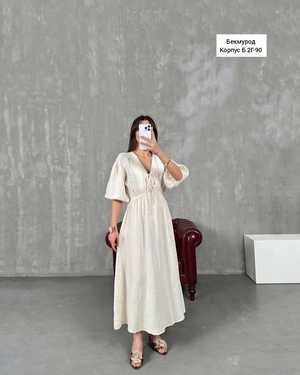 ПЛАТЬЕ В РАЗМЕР ТКАНЬ МУСЛИН (ХЛОПОК)