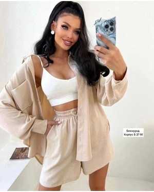 ЖЕНСКИЙ КОСТЮМ ДВОЙКА ТКАНЬ СИНГАПУР