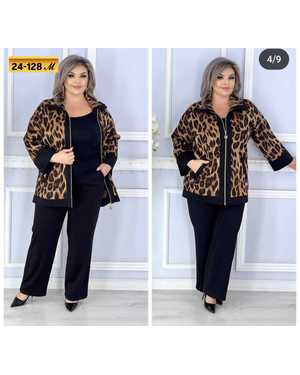 ЖЕНСКИЙ КОСТЮМ ДВОЙКА ТКАНЬ ТРИКОТАЖ