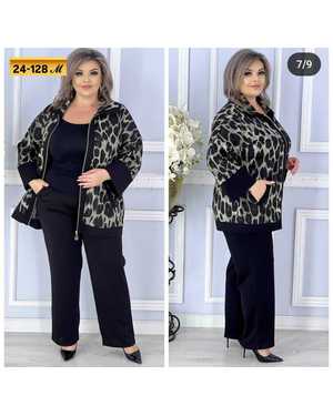 ЖЕНСКИЙ КОСТЮМ ДВОЙКА ТКАНЬ ТРИКОТАЖ