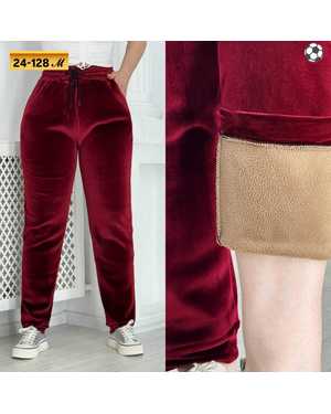 ШТАНЫ ТКАНЬ ВЕЛЮР С МЕХОМ