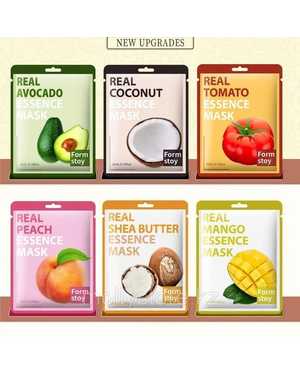 ТКАНЕВЫЕ МАСКИ ДЛЯ ЛИЦА С НАТУРАЛЬНЫМИ ЭКСТРАКТОМ FARMSTAY REAL ESSENCE MASK 6шт