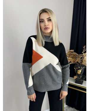 СВИТЕР ТКАНЬ 48% КАШЕМИР, 29% ШЕРСТЬ, 18% ХЛОПОК, 5% ЭЛАСТАН