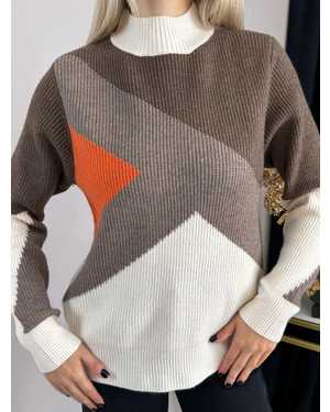 СВИТЕР ТКАНЬ 48% КАШЕМИР, 29% ШЕРСТЬ, 18% ХЛОПОК, 5% ЭЛАСТАН