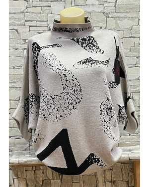 СВИТЕР ТКАНЬ 70% ХЛОПОК, 20% КАШЕМИР, 10% ЭЛАСТАН