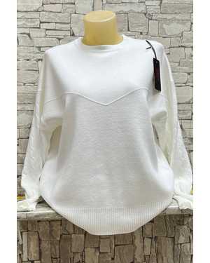 СВИТЕР ТКАНЬ 70% COTTON, 20% CASHMERE, 10% ELASTANE