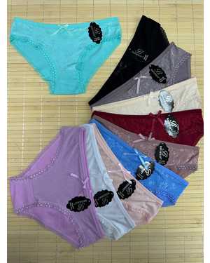 Женские трусики. В упаковке 10шт Один размер разные цвета