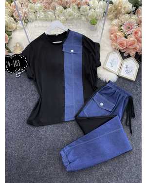 ЖЕНСКИЙ КОСТЮМ ДВОЙКА ТКАНЬ ДЖИНС + ЛАЙТ