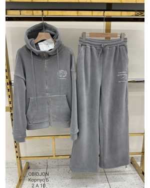 Женский костюм Ткань: Бамбук на велюр Велюровый подклад С начёсом Фабричный Китай